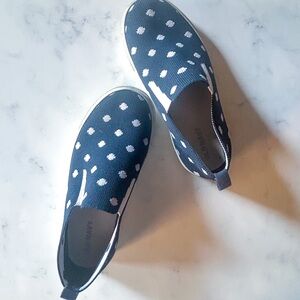 Cute Kids Navy Polka Dot Old Navy Slip-On Sneakers Shoes Size 13